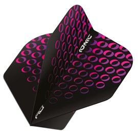 RED DRAGON Hardcore Ionic Pink Circles Dart Flights - 3 Sets Per Pack (9 Dart Flights in Total)