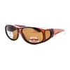 2 Extra Small Polarized Fit Over Sunglasses, Red and Brown