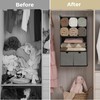 GRANNY SAYS 4-Shelf Hanging Closet Organizer with Drawer, Foldable Storage