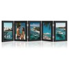 DUENPY 5 Folding 4x6 Picture Frame Horizontal Engineered Wood Accordion