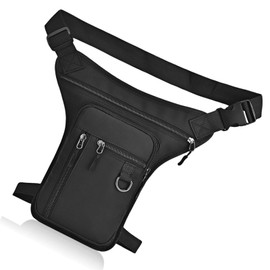 Thigh Bag Waist Bag for Men and Women, Waterproof Leg Bag Motorcycle, Multi Pockets Leg Bag with Zip, Side Belt Bag for Motorcycle, Bicycle, Fishing, Running