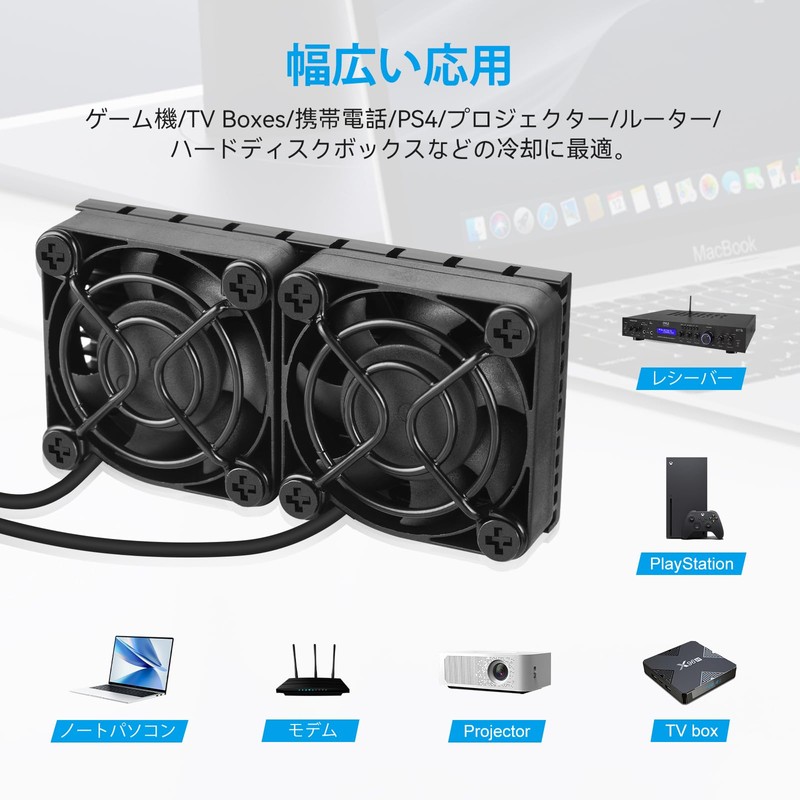 ELUTENG USB-C Fan, 1.6 inches (4 cm), Cooling Fan, USB
