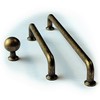 French Furniture Fittings Set of 6 Deep Antique Brass Kitchen