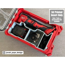 Jonah Pope Design Milwaukee Packout Insert for M18 Multi-tool  (Insert Only) - Industrial Gray
