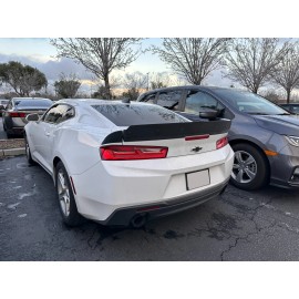SDeelCase Gloss Black Decklid Black Spoiler Extension WickerBill Fit 16-24 Camaro 1LE SS