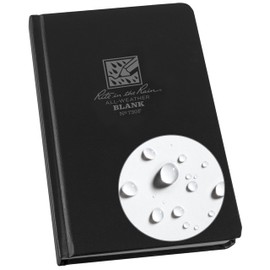 Rite in the Rain Hardback Sketchbook Weatherproof 4.75" x 7.5" Black Cover Blank Page Pattern (No.730F)