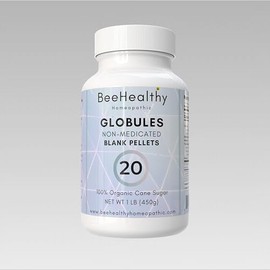 Globules/Blank Pellets 1 LB - Homeopathic. Sizes #20 All Natural 100% Organic Cane Sugar. (Globules #20)