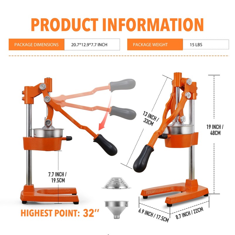 Gowintech 19 Inch Height Extra Tall Commercial Heavy Duty Cast