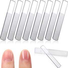8 Pcs Nano Nail File Shiner Glass Crystal Buffer Polisher with Case | 8 Pcs Nano Files with Case, Nail Shiner Polisher for Natural Nails, Glass Crysta