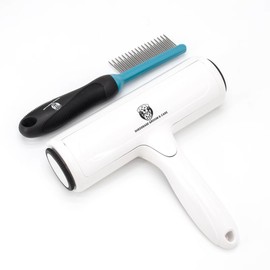 SheddEase Groom & Care Reusable Dog & Cat Hair Remover for Furniture, Couch, Carpet | Deshedding Comb for Shedding, All-in-One Pet Hair Remover & Grooming Comb Kit