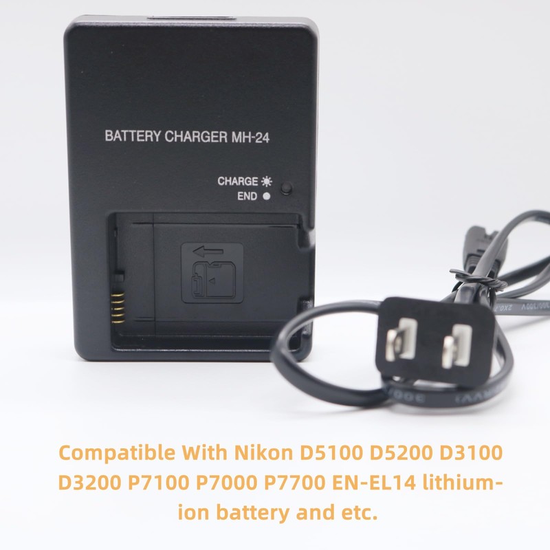 MH-24 Camera Charger for Nikon EN-EL14 en-el14a Battery P7100 P7000
