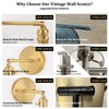 Shenmoyl Vintage Battery Operated Wall Sconces Set of Two, Wireless