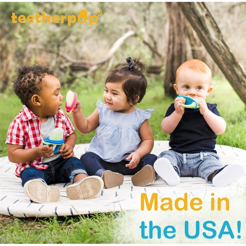 Teetherpop Fillable Silicone Teether for Babies – Breastmilk Popsicle Molds