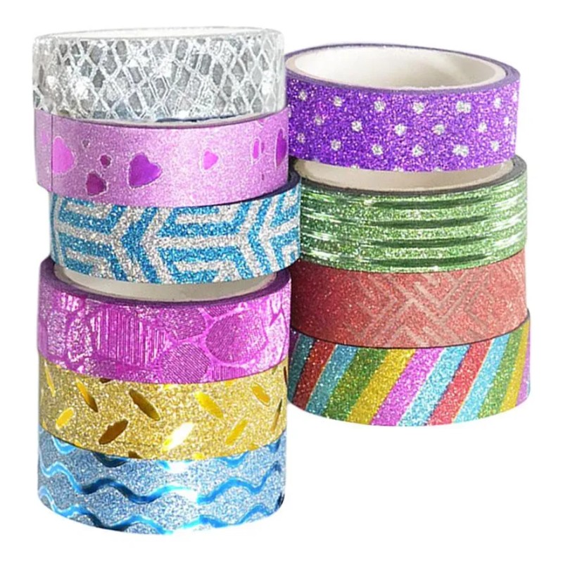 Glitter Washi Cinta De Enmascarar Decoración De Diy