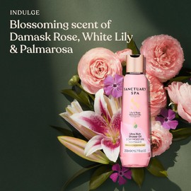 Sanctuary Spa Lily and Rose Natural Oils Ultra Rich Shower Oil for Dry Skin, No Mineral Oil, Cruelty Free and Vegan, 200ml