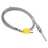 K Type Thermocouple Sensor 1/8 NPT 80mm Temperature Probe Yellow