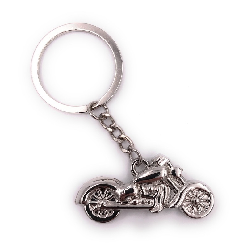 H-Customs Chopper Bike Motorcycle silver key pendant