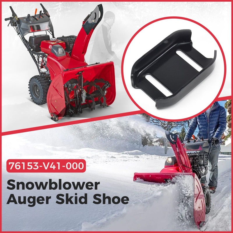 Fippeddly 2 Pcs Snowblower Skid Plates Skid Shoe 76153-v41-000, for