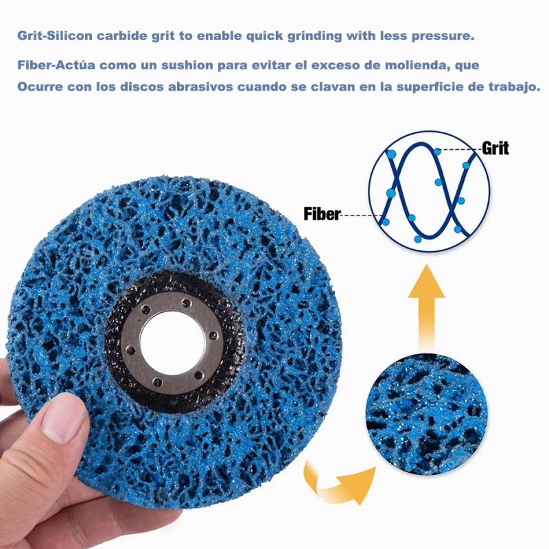 Darklove 5pcs Discos Abrasivos De Desoxidación Metal Rueda Pulidora
