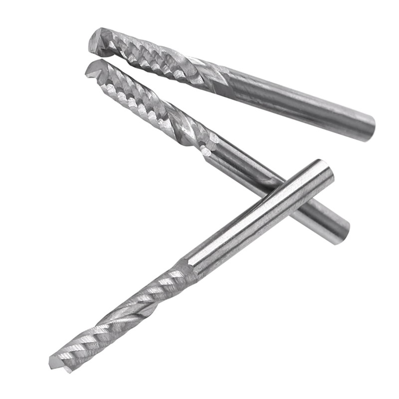 Single Flute End Mill,Ozgkee 3Mm End Mill 10Pcs Single Flute