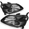 ECCPP Headlight Assembly Pair For Honda Civic 2001-2003 Black Housing