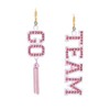 Betsey Johnson Womens GO TEAM Mismatch Earrings, One Size, Metal