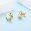 Silver Stud Earrings for Women Grils, Gold Hypoallergenic Camellia Flower