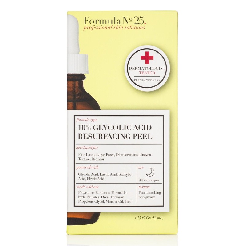 Formula 25 10% Glycolic Acid Resurfacing Face Peel 1.75 fl