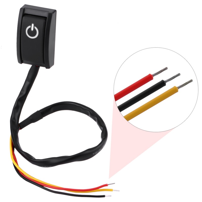 DC 12V 200mA Car DIY Switch Paste Type Sticky Button