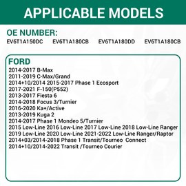 CDWTPS Car Tire Pressure Sensor,433Mhz Tire Pressure Monitoring System(TPMS) sensor for Ford Ecosport/Fiesta/Focus/B-MAX/C-MAX/KA/KUGA/MONDEO/RANGER Replace#EV6T1A180DC,1862980, 2036832, 23185(4-Pack)