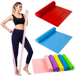 Resistance Bands for Exercise, 2Pcs Elastic Exercise Bands, Strength Training Bands for Women Yoga Pilates Arms Upper Shoulders Red Blue