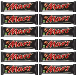 Mars Chocolate Candy Bar, 2.2 oz, Caramel, Nougat, Milk Chocolate (12 full size bars)