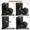 Newlaking Matte Black Exterior Door Knob with Deadbolt Set -