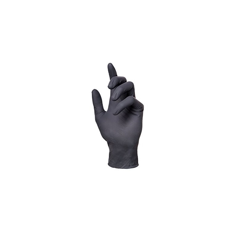 Panthera Powder Free Latex Examination Tattoo Gloves, X-Large, Black, 90-Piece