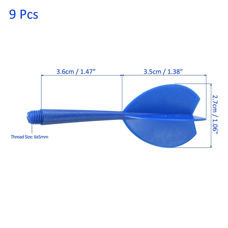 M METERXITY 9 Pack Integrated Dart Shaft and Flights-Screw In-one