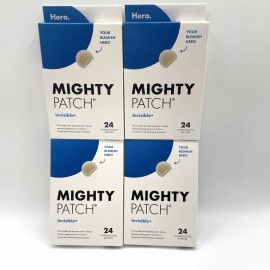 Mighty Patch Invisible + Parches hidrocoloides para grandes de acné 24 unidades Exp2027 paquete de 4