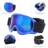 Children Ski Doublelayer Antifog Snow Antisnow Blindness Climbing Windproof Glasses(blue