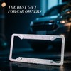 Timtin 2 Pcs Bling License Plate Frame Sparkly Rhinestone Diamond