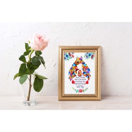 Uhomate Princess Belle Beauty and The Beast Beauty Beast Home Canvas Prints Wall Art Inspirational Quotes Wall Decor Living Room Bedroom Bathroom Artwork C018 (8X10)