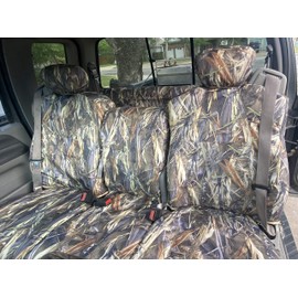 Durafit Seat Covers, Made to fit 2001-2007 F250-F550 Trucks Front 40/20/40 Split Seats with Low Back Buckets and Adjustable Headrests Custom Seat Covers