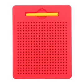 TEHAUX Tablero De Dibujo Magnético Para Niños, Pizarra De Garabatos Educativa, Tablero De Escritura Creativa Con Bolas De Acero, Juguetes Para Niños 3-5 años, Rojo