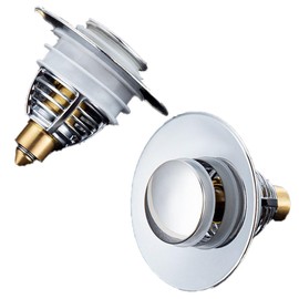 Eruceky Sink Plug, Pop Up Drain Plug, Universal Drain Plug for Bathtubs, Kitchens, Sinks (Suitable for Drain Holes from 33.6-40mm)