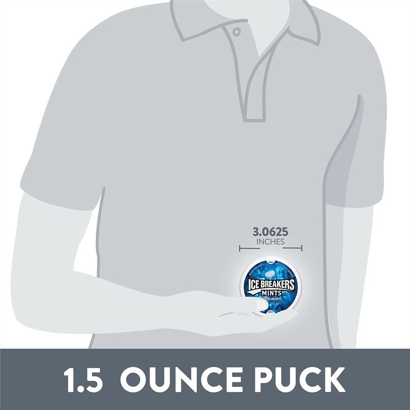 ICE BREAKERS Coolmint Sugar Free Mints Tins, 1.5 oz (8