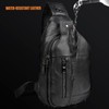 Polare Cowhide Leather Waterproof Casual Daypack Anti Theft Sling Shoulder