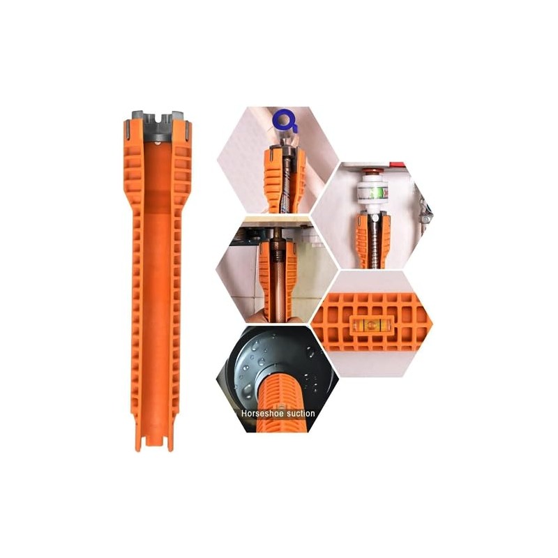 Llave de llave y fregadero, multiusos, herramienta de fontanería para