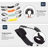 HerFarCai Surfboard Leash, Straight Surf Board Leg Rope with Wrist/Ankle