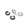 ChicSilver Black Hoop Earrings for Men Celtic Knot Irish Black