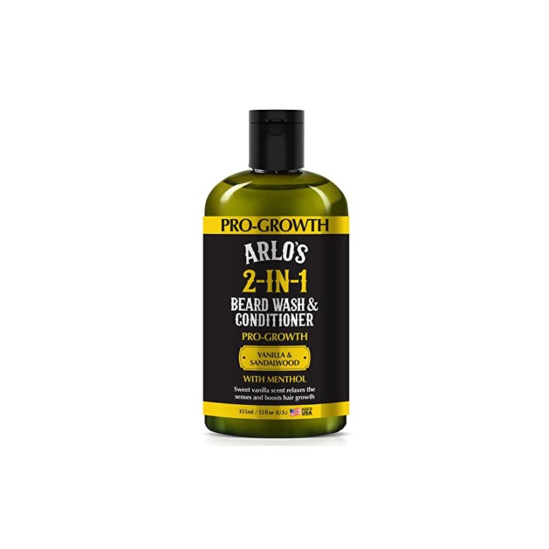 Arlo's Pro-Growth 2-in-1 Beard Wash and Conditioner - Sándalo de