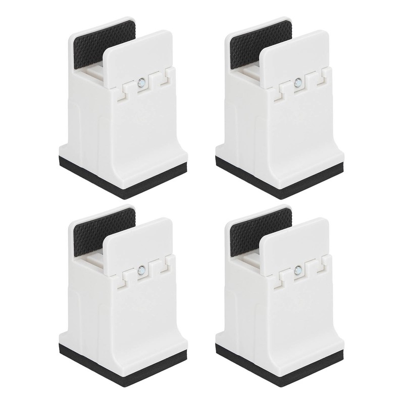 4pcs Adjustable Furniture Risers with Screw Clamp Rubber Bed Couch