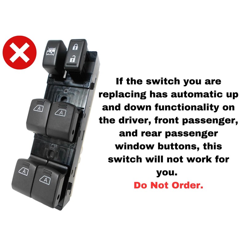 SWITCHDOCTOR Window Master Switch for 2007-2012 Nissan Altima Sedan (2009-2014